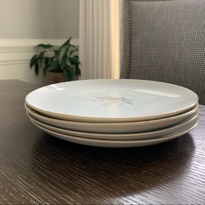 Set of 4 mid century fine China plates. Kaysons Golden Rhapsody. 1961